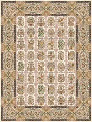 Ghab Bostan 1200 Reed Persian Carpet Design