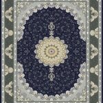 فرش 1500 شانه طرح شهناز سرمه ای