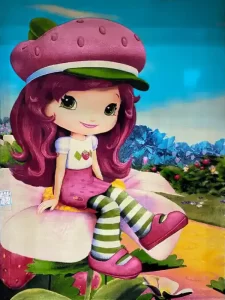 فرش کودک طرح توت فرنگی کد 1052