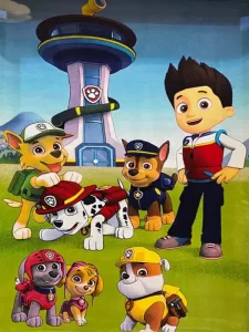 فرش کودک طرح سگهای نگهبان