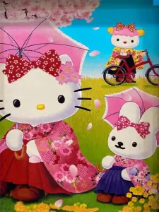 فرش کودک طرح سلام کیتی