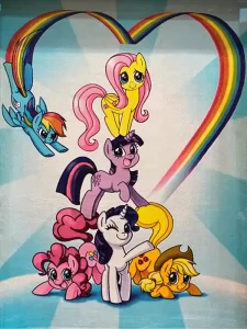 فرش کودک طرح پونی کوچولو