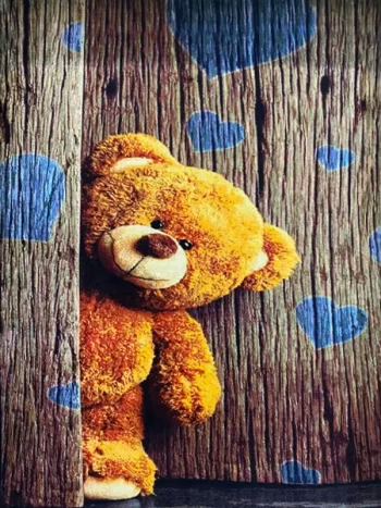 فرش کودک طرح خرس قهوه ای