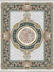 فرش 1200 شانه طرح الیکا کرم