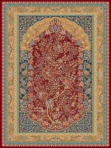 فرش 1500شانه طرح آبشار ابریشم