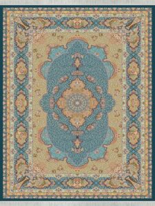 فرش 1500شانه طرح آفاق ابریشم ریشه دستی