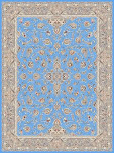 فرش 1200 شانه طرح افشان ناهید آبی