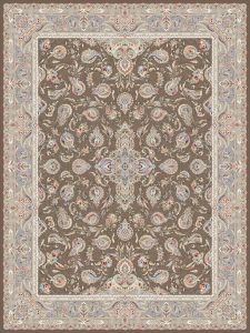 فرش 1200 شانه طرح افشان ناهید قهوه ایی