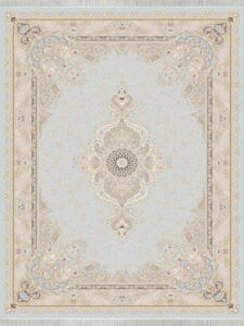 فرش 1200 شانه طرح ترلان نقره ای