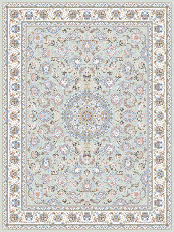 فرش 1200 شانه طرح سوگل ترمه ای