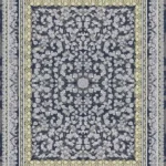 فرش 1200 شانه طرح جزمین سرمه ای