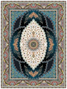 فرش 1200 شانه طرح رنگین کمان