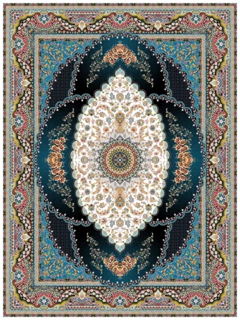 فرش 1200 شانه طرح رنگین کمان