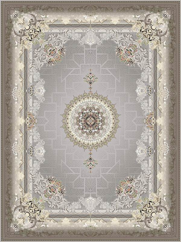 فرش مدرن 1200 شانه طرح ماهان